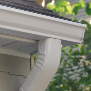 aluminum downspout closeup