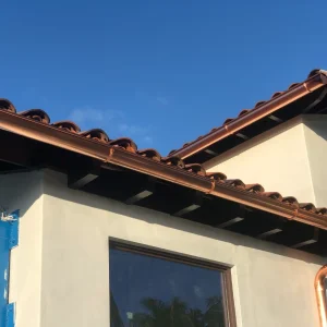 copper gutter run